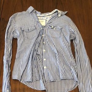 Blue and White Striped Shirt